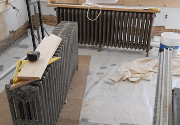 During lead abatement